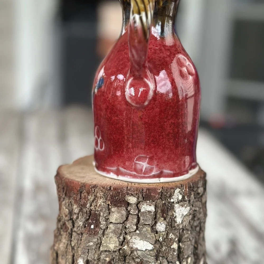 Clay Red Glaze Bottle